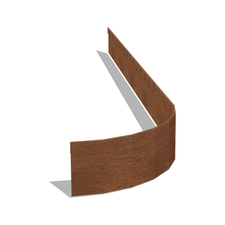 Бордюр за градина от кортен стомана плосък FLEX 13 cm (дължина 150 cm)