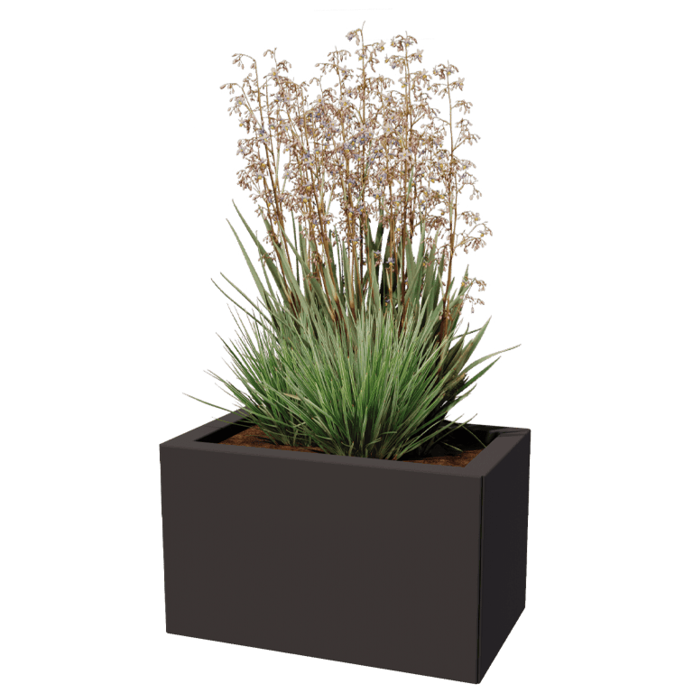 Саксия за цветя от прахово боядисана стомана Тексас 30 x 50 cm