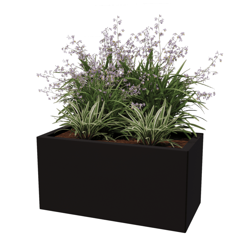 Саксия за цветя от прахово боядисана стомана Тексас 40 x 80 cm