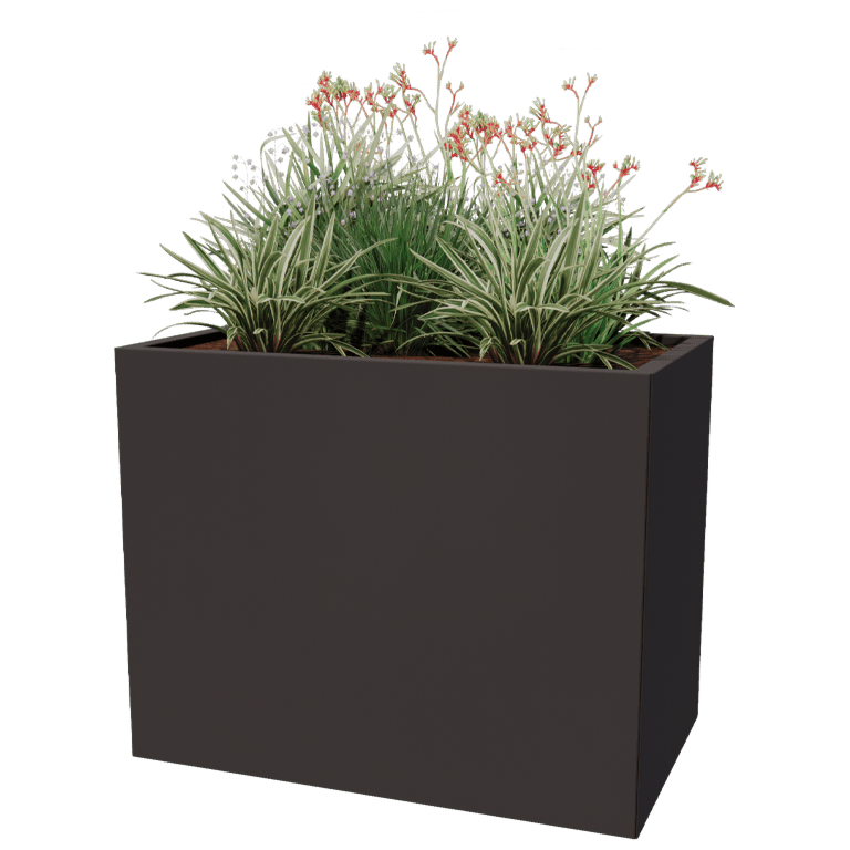 Саксия за цветя от прахово боядисана стомана Тексас 60 x 100 cm