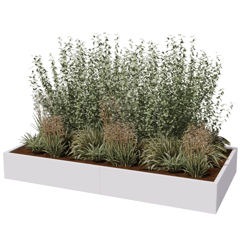 Саксия за цветя от прахово боядисана стомана Тексас xxl 240 x 120 cm
