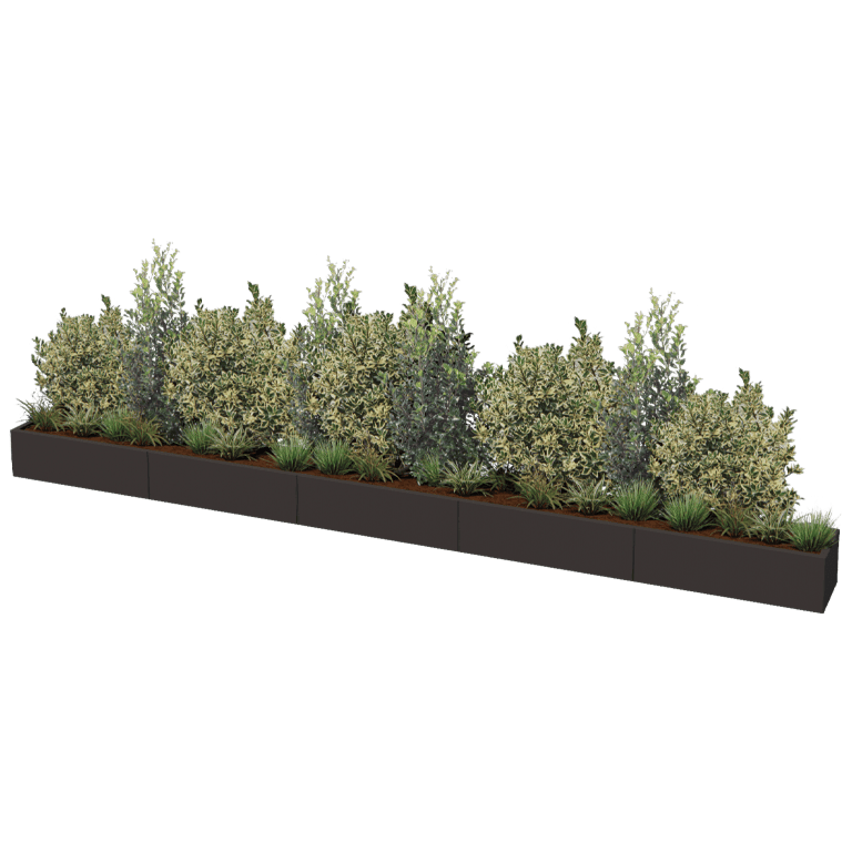 Саксия за цветя от прахово боядисана стомана Тексас xxl 500 x 40 cm