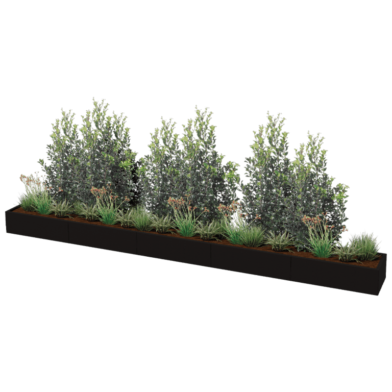 Саксия за цветя от прахово боядисана стомана Тексас xxl 500 x 50 cm
