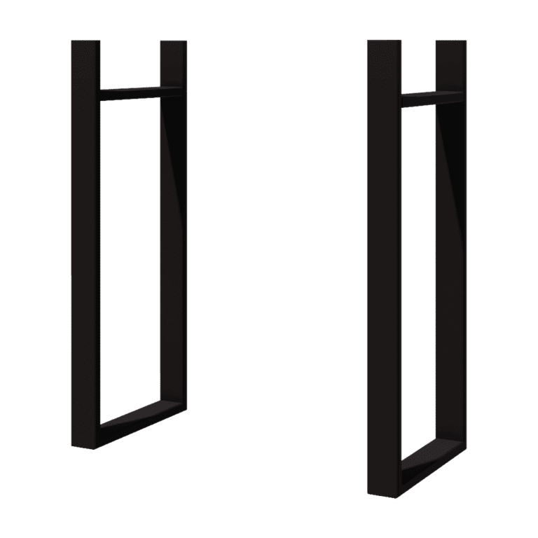 Черно bертикална саксия за цветя 80 cm