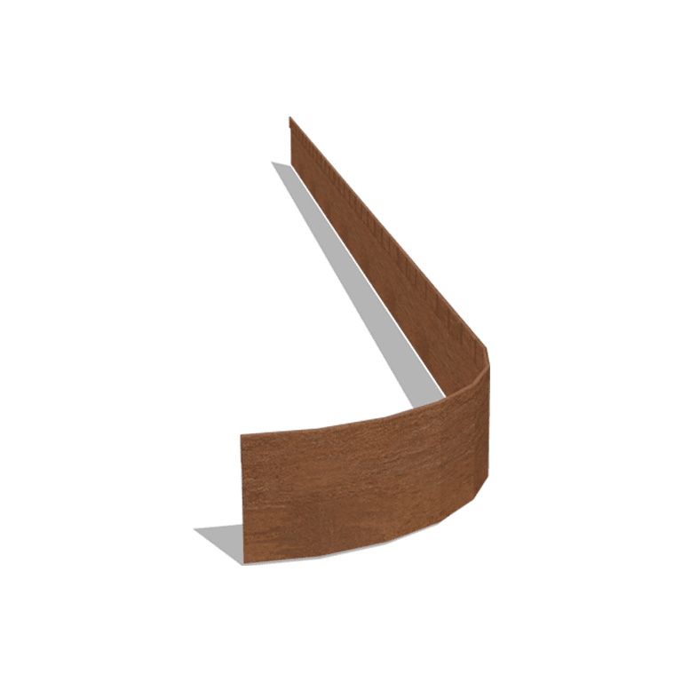 Бордюр за градина от кортен стомана плосък FLEX 13 cm (дължина 240 cm)