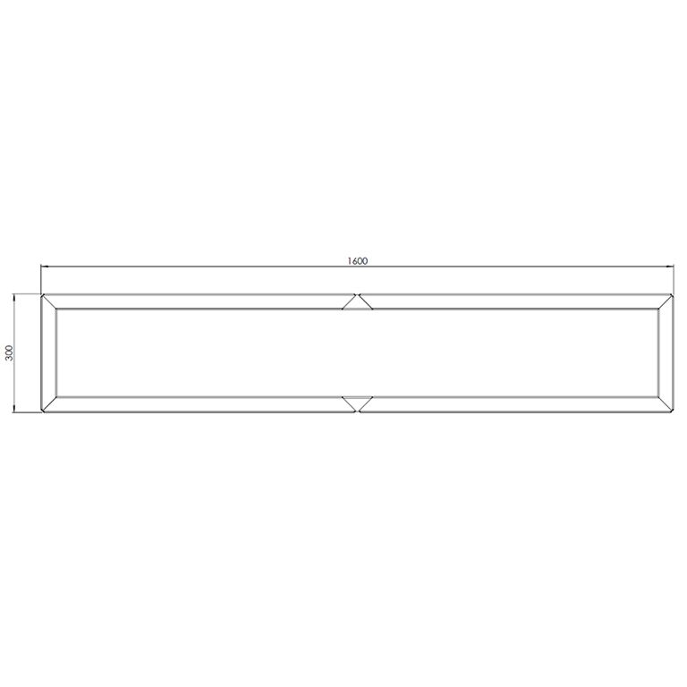 Саксия за цветя от прахово боядисана стомана Тексас xxl 160 x 30 cm