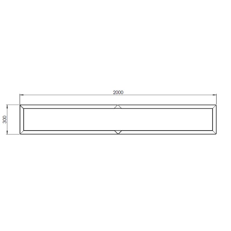 Саксия за цветя от кортен стомана Тексас xxl 200 x 30 cm