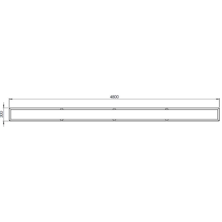 Саксия за цветя от прахово боядисана стомана Тексас xxl 480 x 30 cm