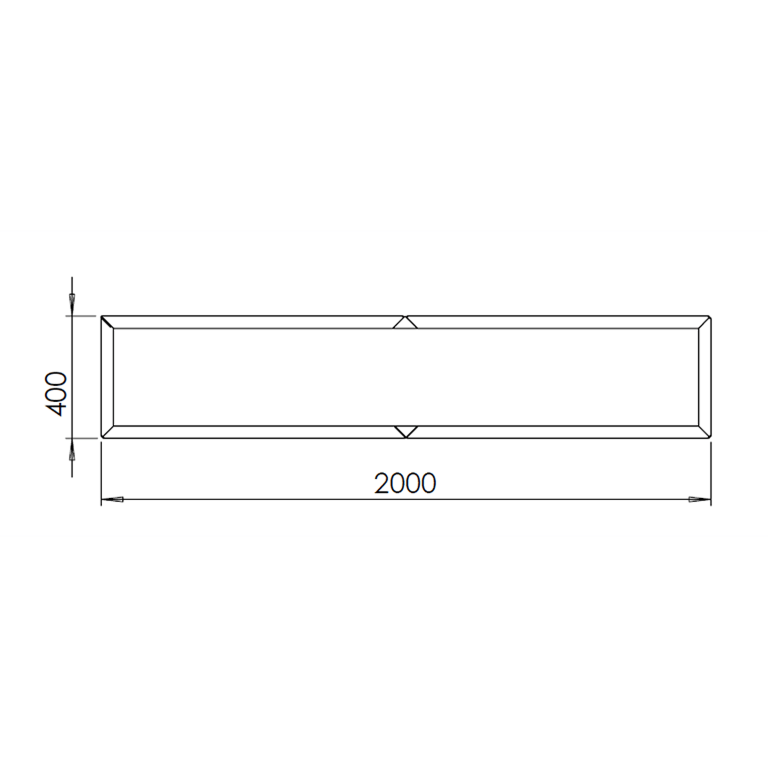 Саксия за цветя от кортен стомана Тексас xxl 200 x 40 cm