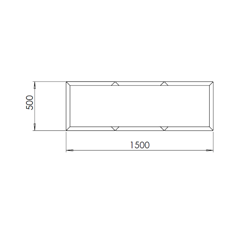 Саксия за цветя от прахово боядисана стомана Тексас xxl 150 x 50 cm