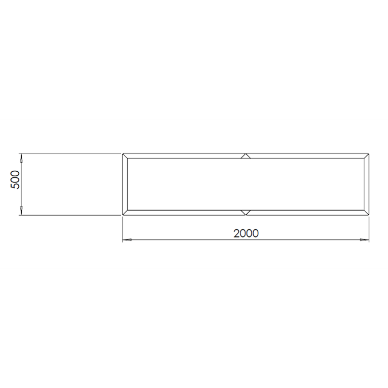 Саксия за цветя от прахово боядисана стомана Тексас xxl 200 x 50 cm