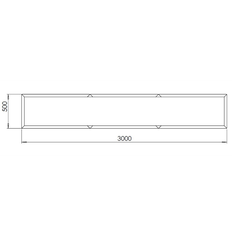 Саксия за цветя от кортен стомана Тексас xxl 300 x 50 cm