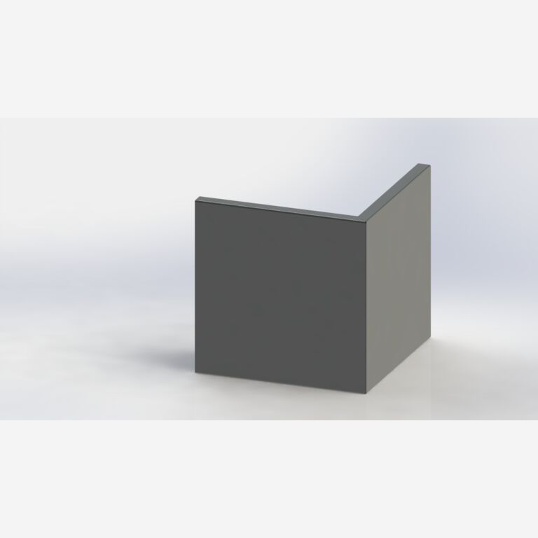 Подпорна стена от прахово боядисана стомана външен ъгъл 50 x 50 cm (височина 50 cm)