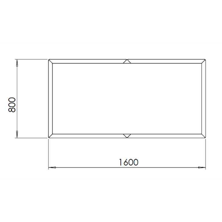 Саксия за цветя от прахово боядисана стомана Тексас xxl 160 x 80 cm