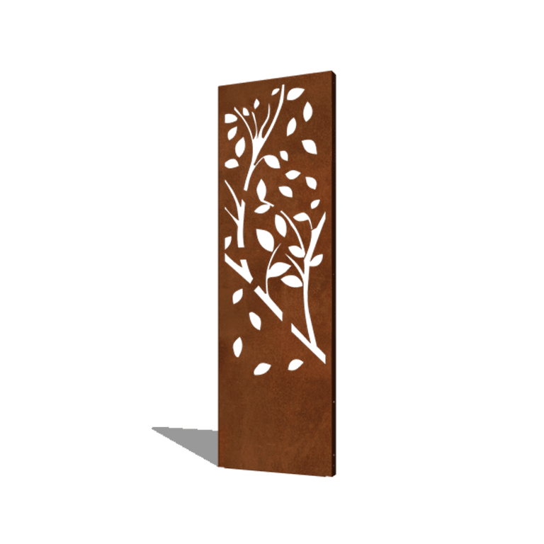 Градински панел от кортен стомана дърво част 4 60 x 6 x 190 cm