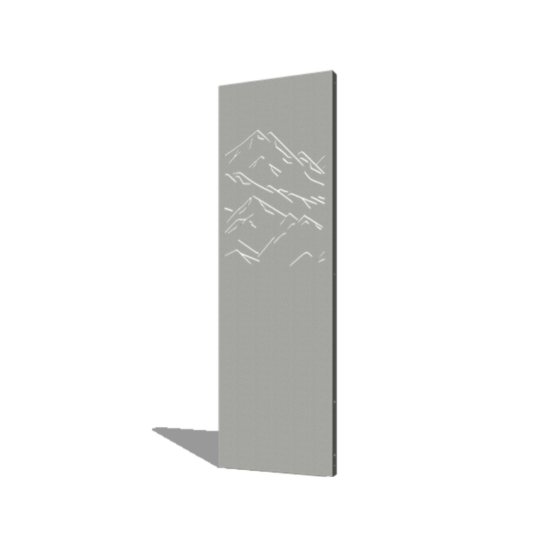 Градински панел от прахово боядисана стомана планини състав 3 60 x 6 x 190 cm