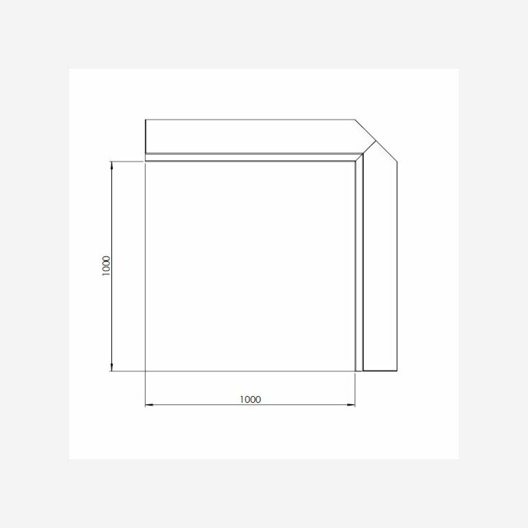Подпорна стена от кортен стомана вътрешен ъгъл 100 x 100 cm (височина 50 cm)