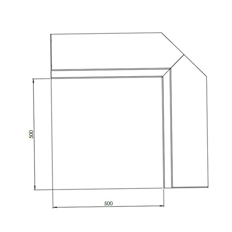 Подпорна стена от кортен стомана вътрешен ъгъл 50 x 50 cm (височина 30 cm)