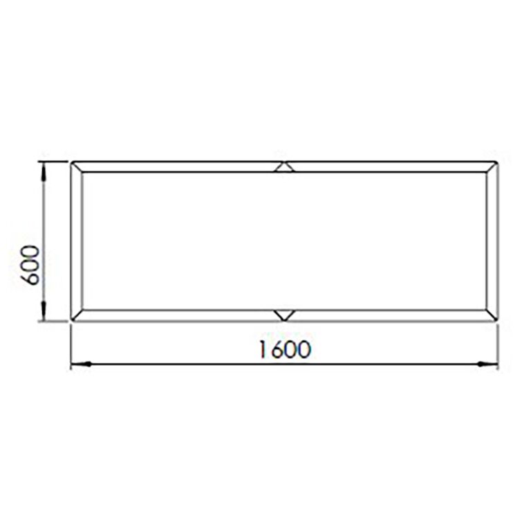 Саксия за цветя от прахово боядисана стомана Тексас xxl 160 x 60 cm