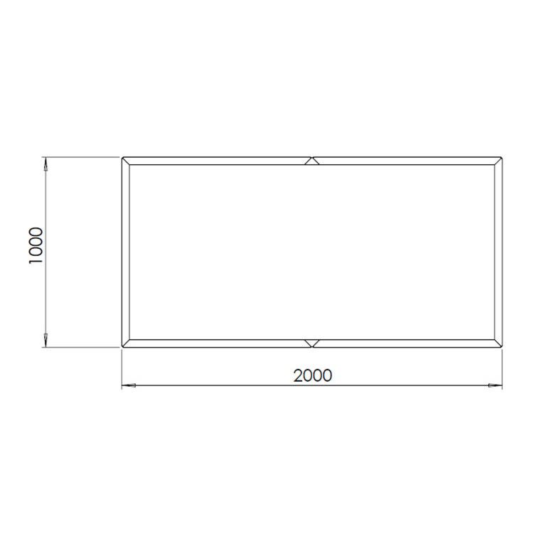 Саксия за цветя от прахово боядисана стомана Тексас xxl 200 x 100 cm