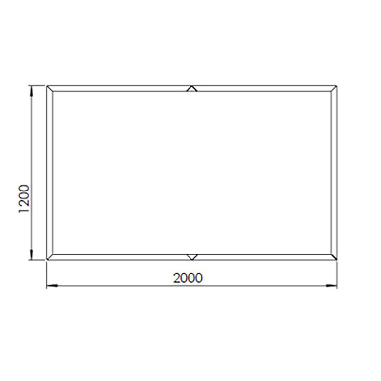 Саксия за цветя от прахово боядисана стомана Тексас xxl 200 x 120 cm