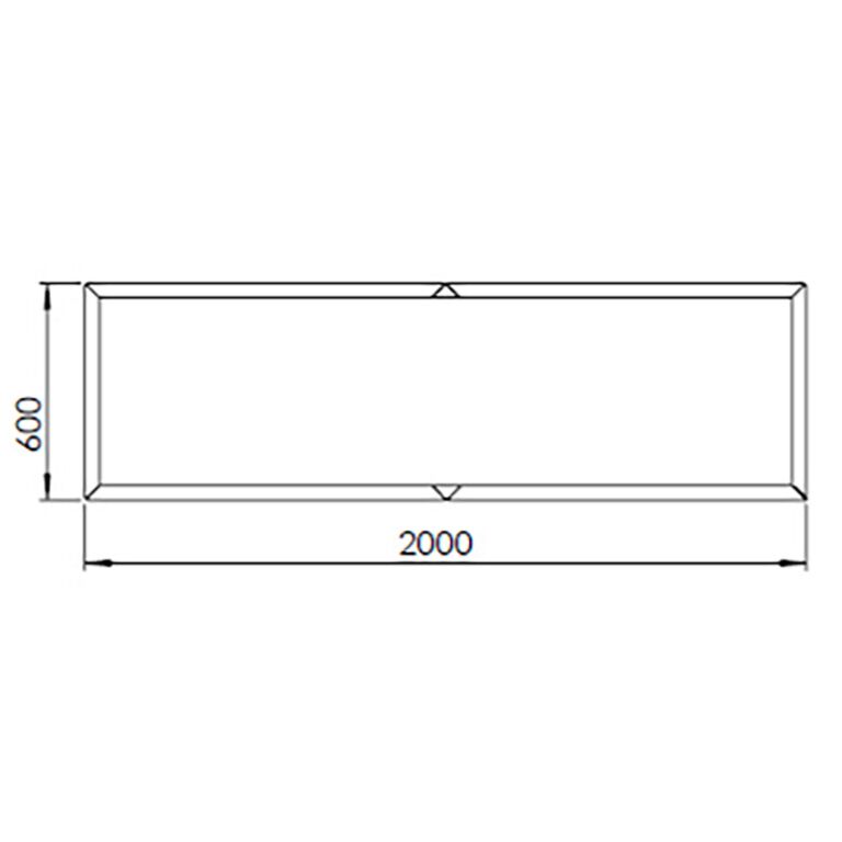 Саксия за цветя от кортен стомана Тексас xxl 200 x 60 cm