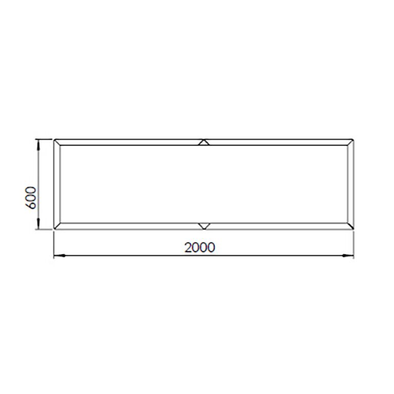 Саксия за цветя от прахово боядисана стомана Тексас xxl 200 x 60 cm