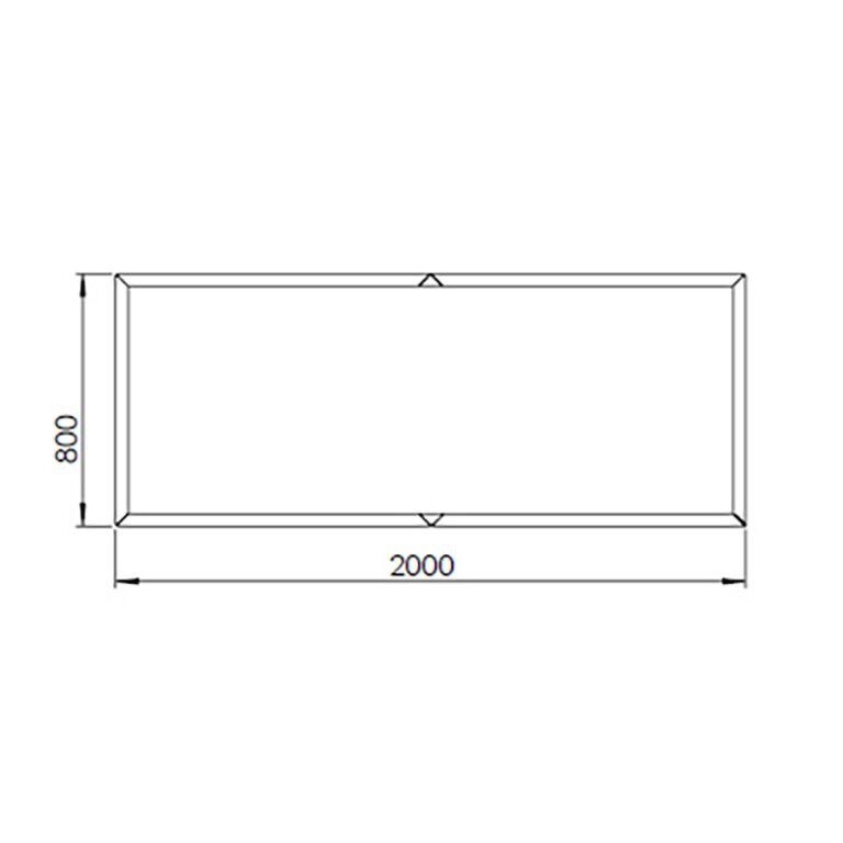 Саксия за цветя от прахово боядисана стомана Тексас xxl 200 x 80 cm