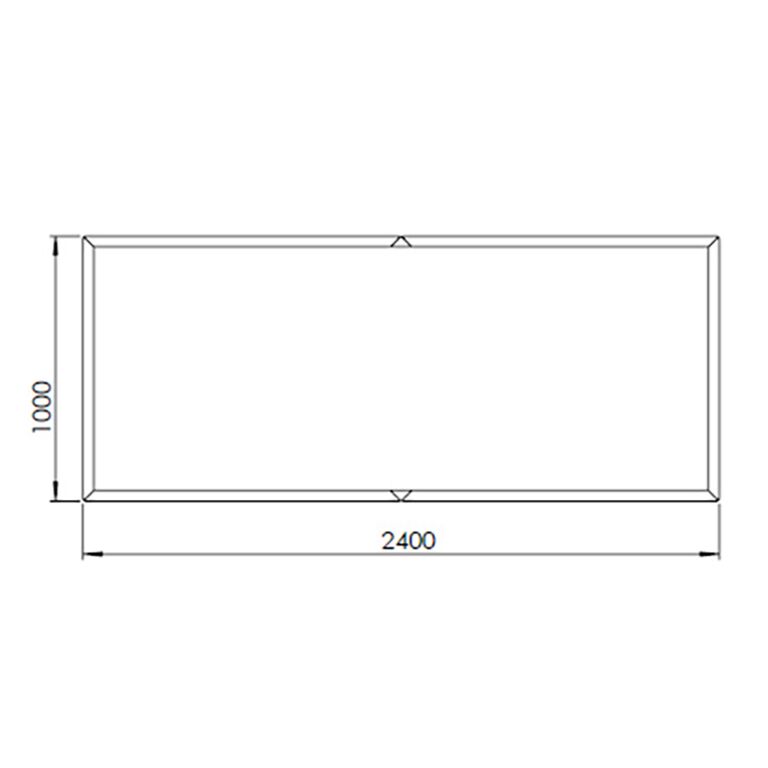 Саксия за цветя от прахово боядисана стомана Тексас xxl 240 x 100 cm