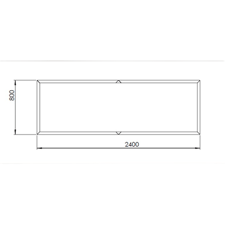 Саксия за цветя от прахово боядисана стомана Тексас xxl 240 x 80 cm