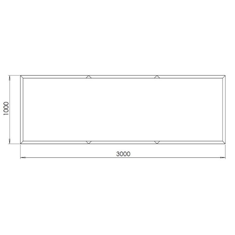 Саксия за цветя от прахово боядисана стомана Тексас xxl 300 x 100 cm