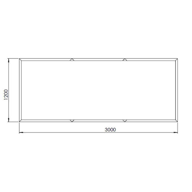Саксия за цветя от кортен стомана Тексас xxl 300 x 120 cm