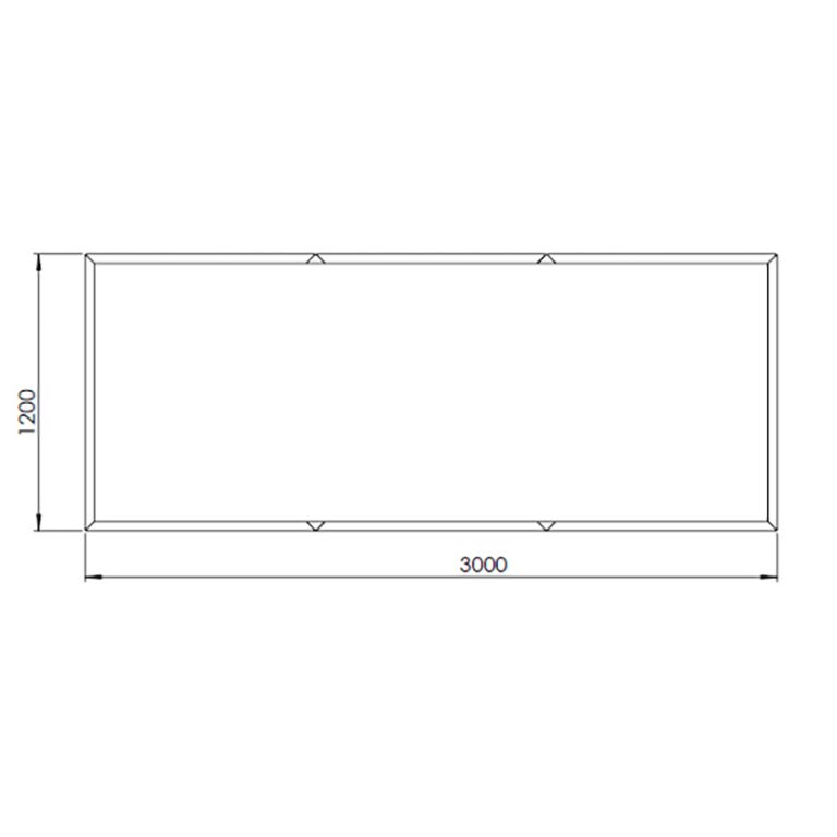 Саксия за цветя от прахово боядисана стомана Тексас xxl 300 x 120 cm