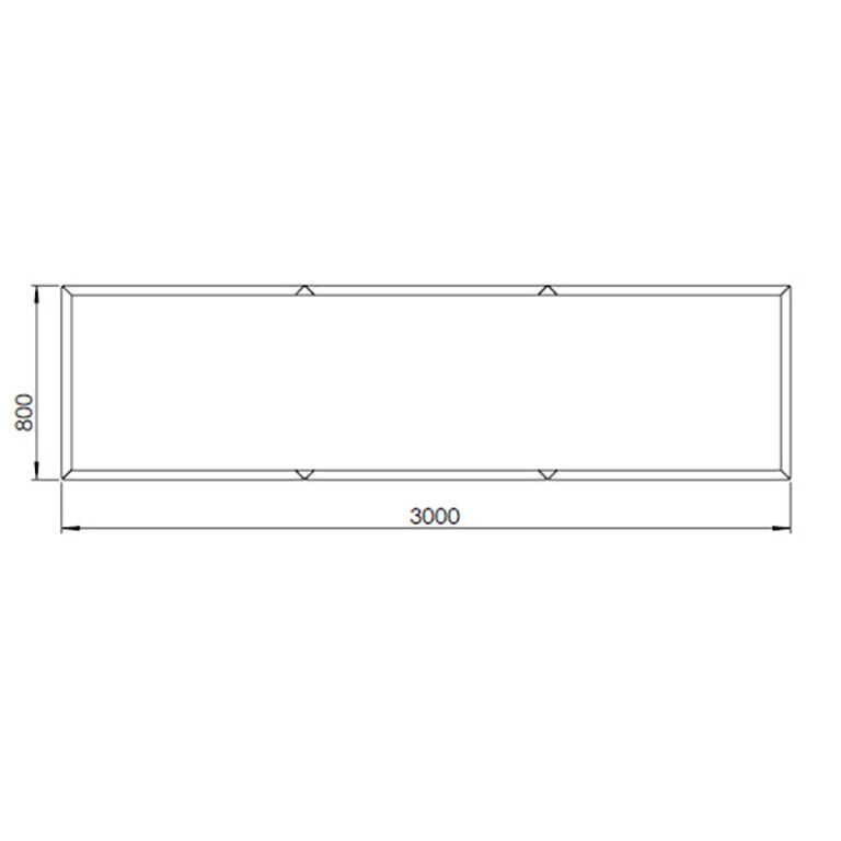 Саксия за цветя от кортен стомана Тексас xxl 300 x 80 cm