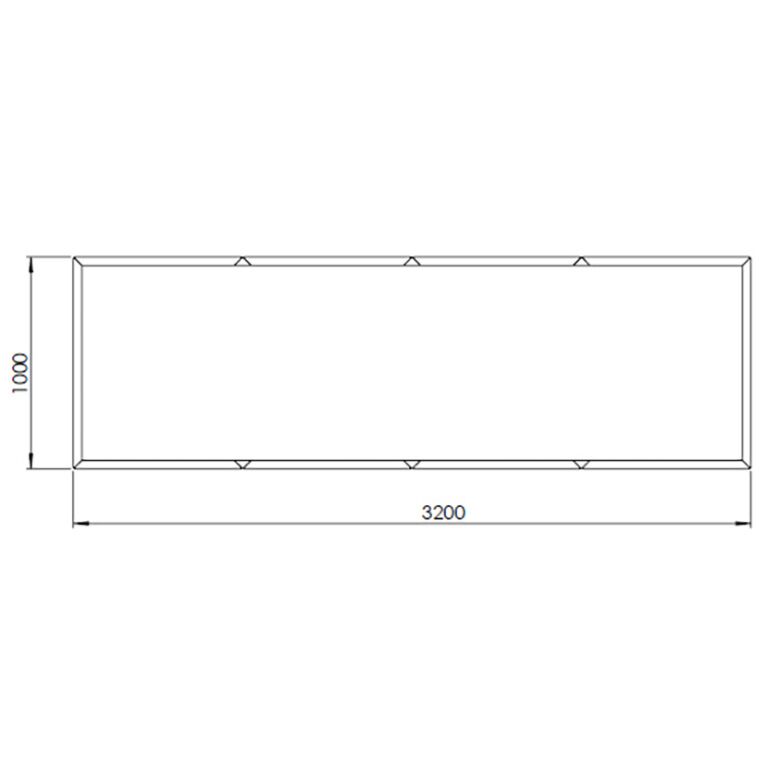 Саксия за цветя от кортен стомана Тексас xxl 320 x 100 cm