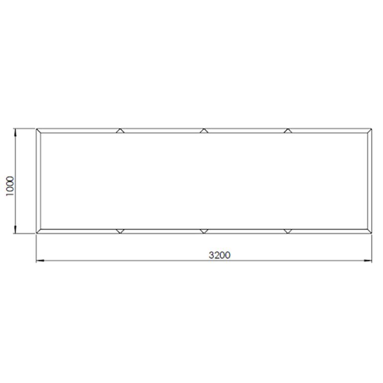 Саксия за цветя от прахово боядисана стомана Тексас xxl 320 x 100 cm