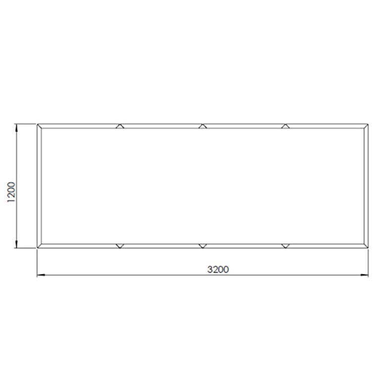 Саксия за цветя от кортен стомана Тексас xxl 320 x 120 cm
