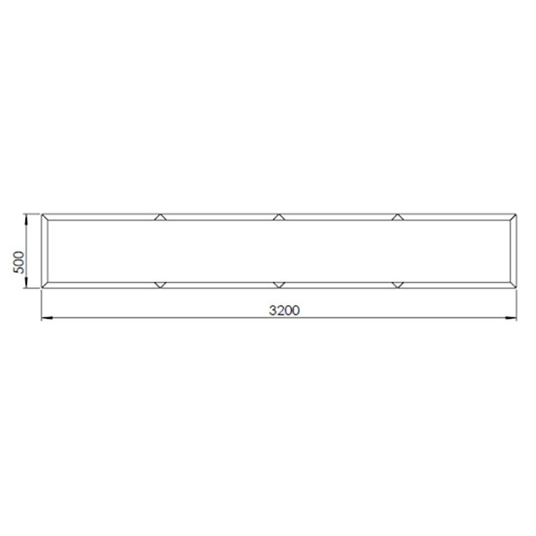 Саксия за цветя от прахово боядисана стомана Тексас xxl 320 x 50 cm