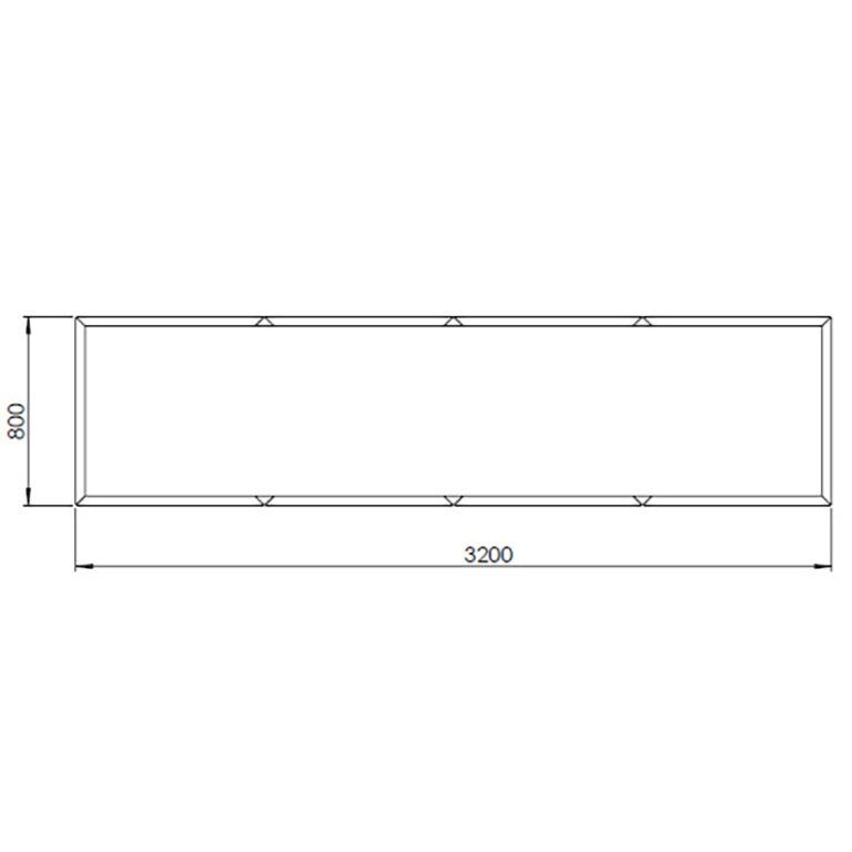 Саксия за цветя от кортен стомана Тексас xxl 320 x 80 cm