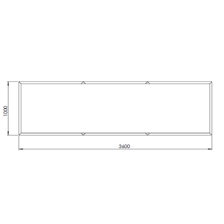 Саксия за цветя от кортен стомана Тексас xxl 360 x 100 cm