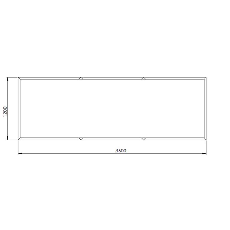 Саксия за цветя от кортен стомана Тексас xxl 360 x 120 cm