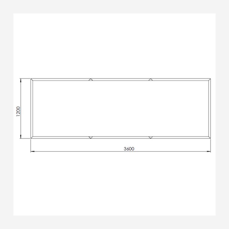 Саксия за цветя от прахово боядисана стомана Тексас xxl 360 x 120 cm