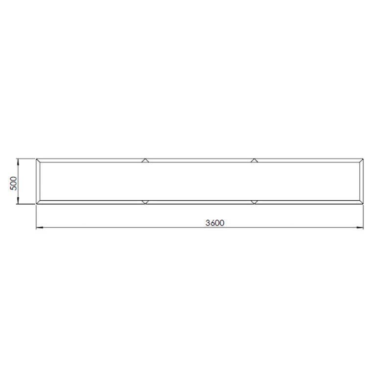 Саксия за цветя от кортен стомана Тексас xxl 360 x 50 cm