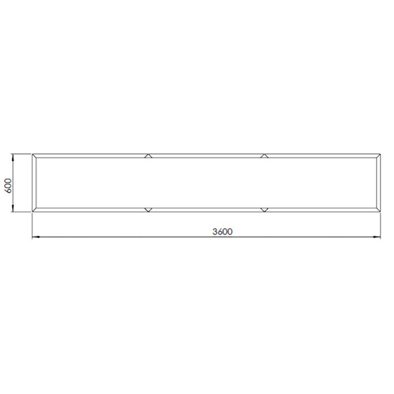 Саксия за цветя от кортен стомана Тексас xxl 360 x 60 cm