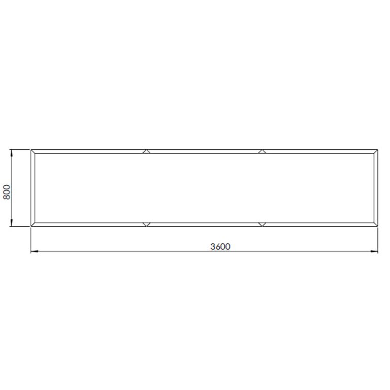 Саксия за цветя от прахово боядисана стомана Тексас xxl 360 x 80 cm