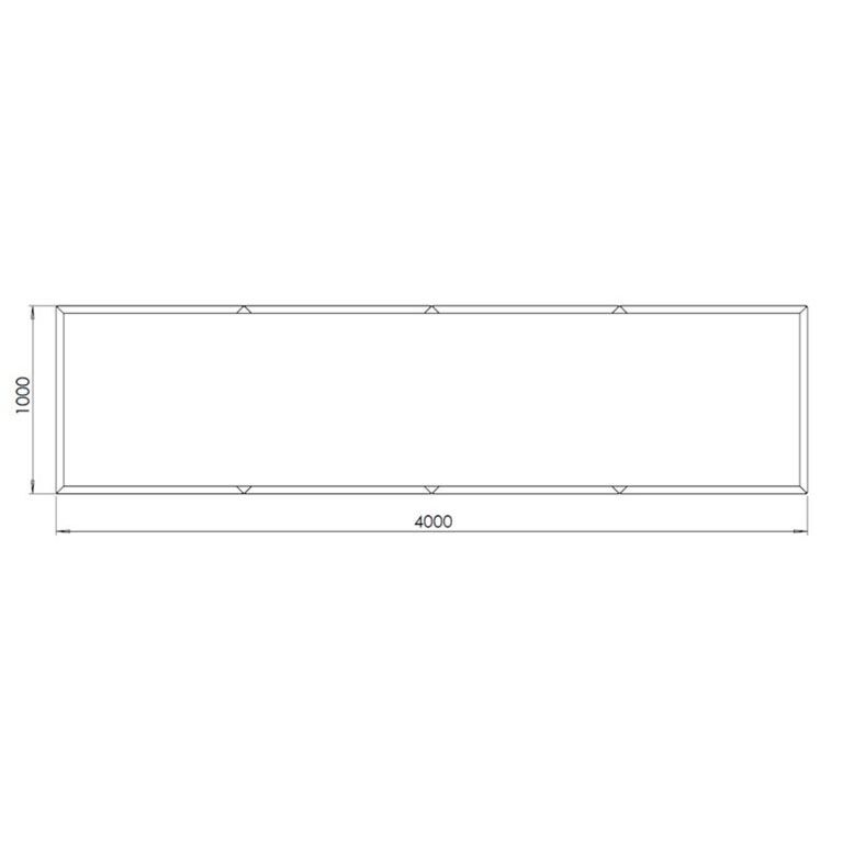 Саксия за цветя от прахово боядисана стомана Тексас xxl 400 x 100 cm