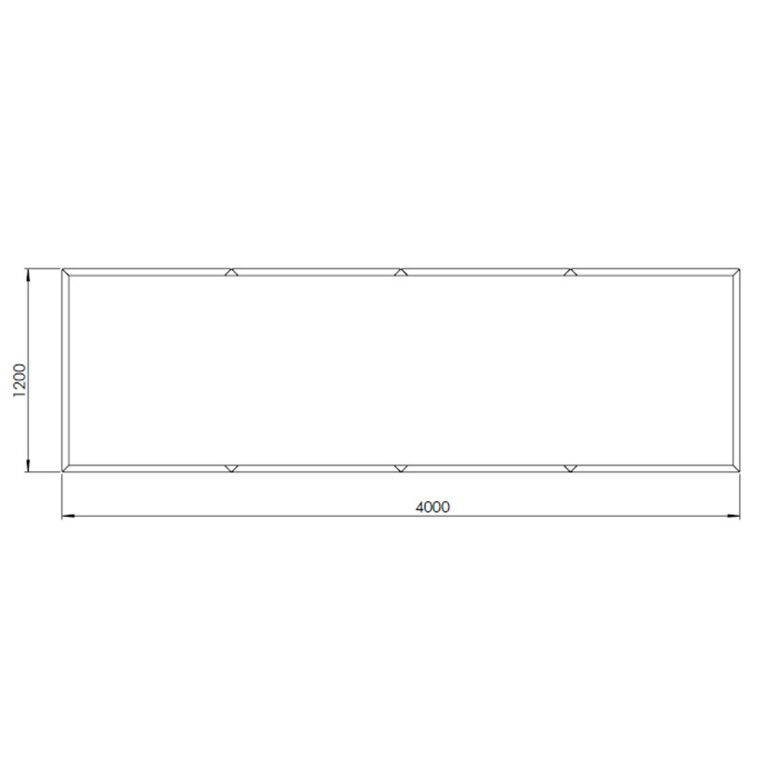 Саксия за цветя от кортен стомана Тексас xxl 400 x 120 cm