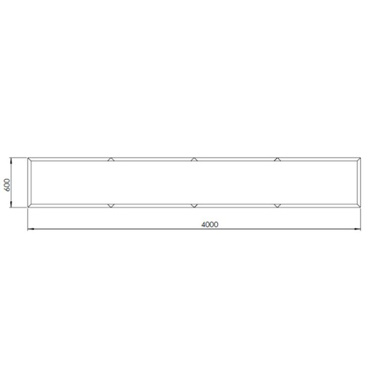 Саксия за цветя от кортен стомана Тексас xxl 400 x 60 cm