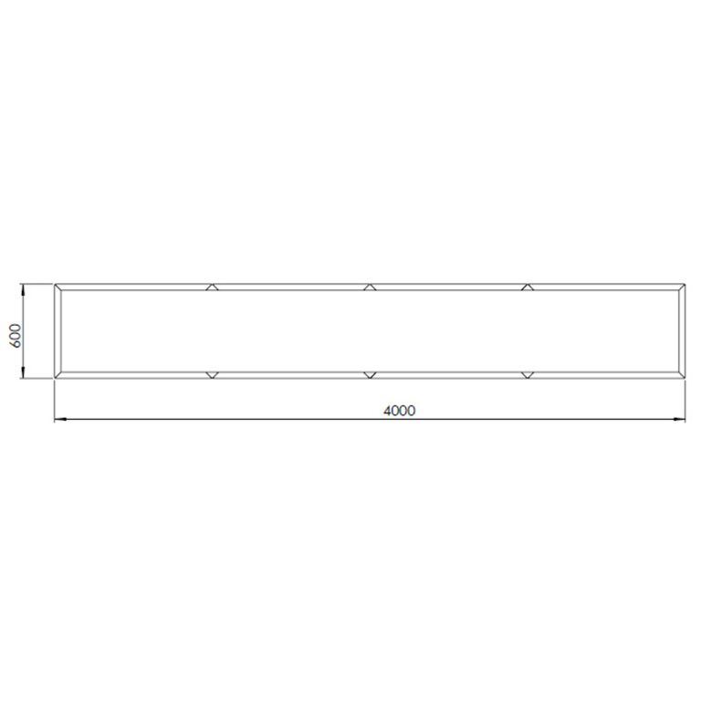 Саксия за цветя от прахово боядисана стомана Тексас xxl 400 x 60 cm