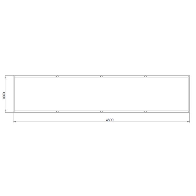 Саксия за цветя от кортен стомана Тексас xxl 480 x 100 cm